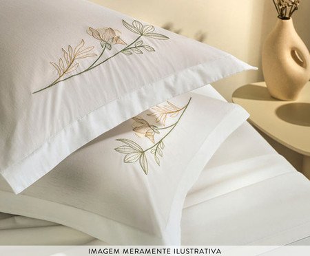 Jogo de Lençol Lavinia Branco | Westwing