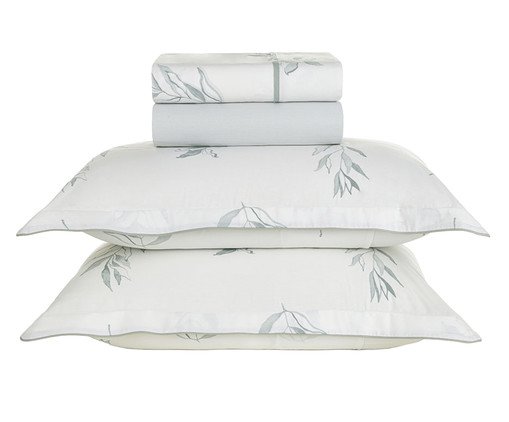 Jogo de Lençol Lacerda Branco e Azul, white | WestwingNow