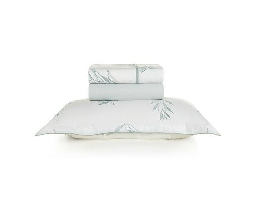 Jogo de Lençol Lacerda Branco e Azul, white | WestwingNow