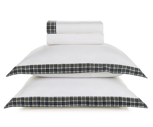 Jogo de Lençol Tobias Branco e Flanela, white | WestwingNow