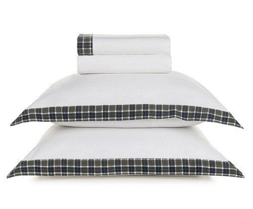 Jogo de Lençol Tobias Branco e Flanela, white | WestwingNow