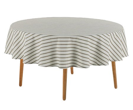 Toalha De Mesa Zaira Branco e Taupe Branco | Westwing