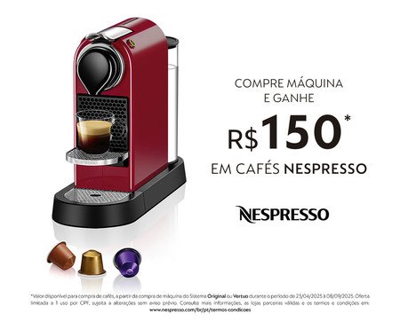 Cafeteira Nespresso Citiz Cherry Red - 110V | Westwing