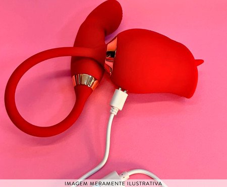 Vibrador Língua Dedo Lip - Vermelho | Westwing