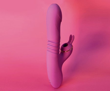 Vibrador e Sugador Rabbit Vai e Vem Bloom - Roxo | Westwing