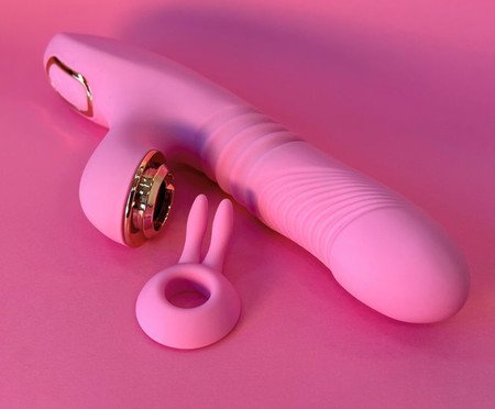 Vibrador e Sugador Rabbit Vai e Vem Bloom - Rosa | Westwing