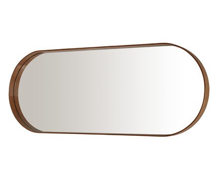 Espelho Oval com Moldura Debora - Castanho | Westwing