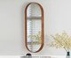 Espelho Oval com Moldura Debora - Castanho, wood pattern | WestwingNow