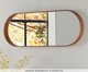 Espelho Oval com Moldura Debora - Castanho, wood pattern | WestwingNow