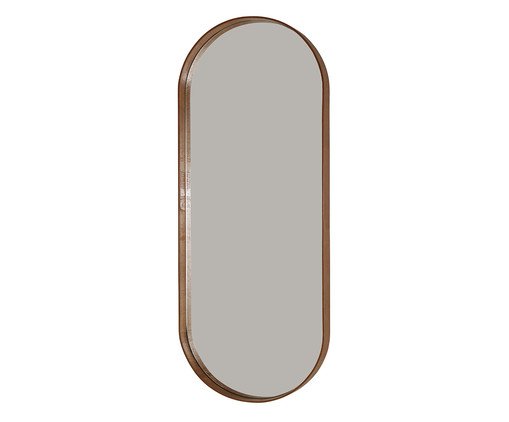 Espelho Oval com Moldura Debora - Castanho, wood pattern | WestwingNow