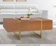 Mesa de Centro Laminado Celeste - Castanho, wood pattern | WestwingNow