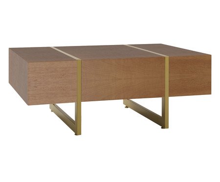 Mesa de Centro Laminado Celeste - Castanho | Westwing