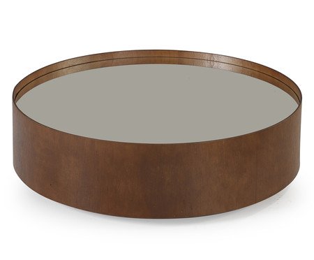 Mesa de Centro Redondo Espelhado Debora - Castanho | Westwing