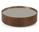 Mesa de Centro Redondo Espelhado Debora - Castanho, wood pattern | WestwingNow