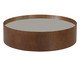 Mesa de Centro Redondo Espelhado Debora - Castanho, wood pattern | WestwingNow