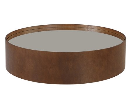 Mesa de Centro Redondo Espelhado Debora - Castanho | Westwing