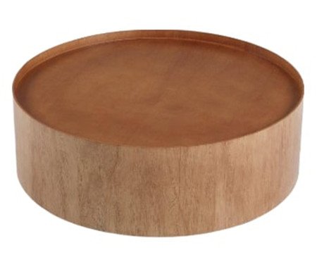 Mesa de Centro Redondo Laminado Debora - Castanho | Westwing