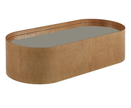 Mesa de Centro Espelhado Oval Debora - Castanho | Westwing