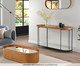 Mesa de Centro Espelhado Oval Debora - Castanho, wood pattern | WestwingNow