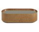 Mesa de Centro Espelhado Oval Debora - Castanho, wood pattern | WestwingNow