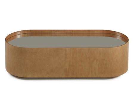 Mesa de Centro Espelhado Oval Debora - Castanho | Westwing