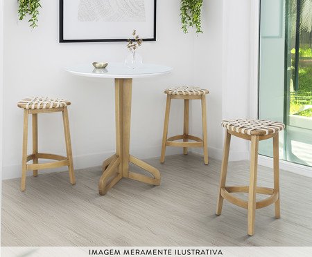 Mesa com Tampo Bistrô Siriú Fendi Claro | Westwing