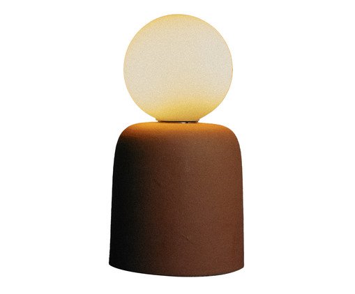 Luminária Cuia de Mesa Terracota, Terracota | WestwingNow