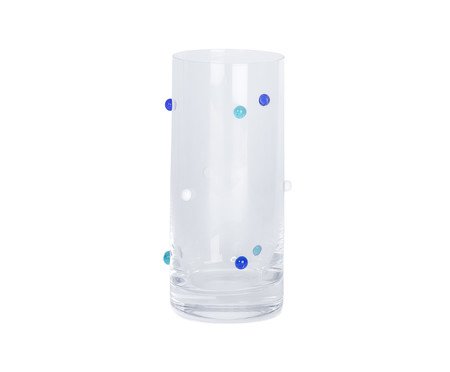 Copo em Cristal Gemas Mix Branco e Azul | Westwing