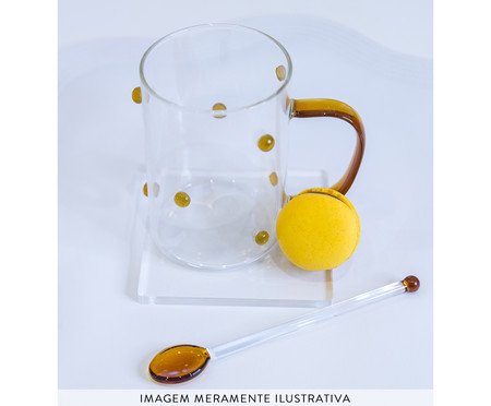 Caneca Ambar com Colher e Pires | Westwing