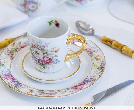 Leiteira Helena em Porcelana com Ouro | Westwing
