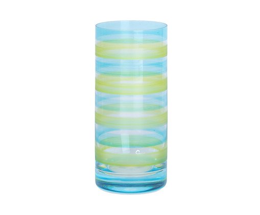 Copo em Cristal Listras Summer, multicolor | WestwingNow