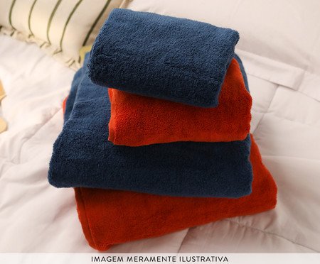 Jogo de Toalhas Colors Paprika - 2 Pçs | Westwing