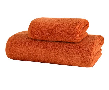 Jogo de Toalhas Colors Paprika - 2 Pçs | Westwing