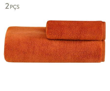 Jogo de Toalhas Colors Paprika - 2 Pçs | Westwing