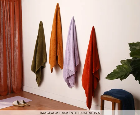 Jogo de Toalhas Colors Paprika - 3 Pçs | Westwing