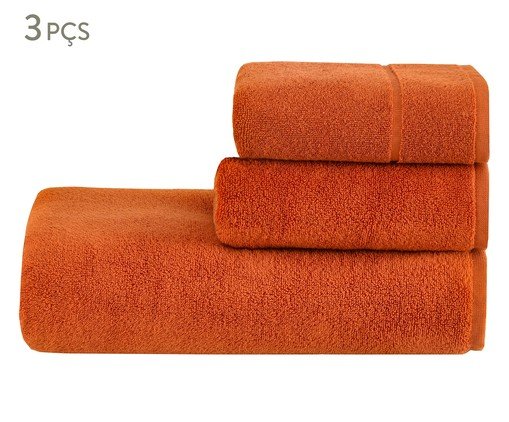 Jogo de Toalhas Colors Paprika - 3 Pçs, orange | WestwingNow