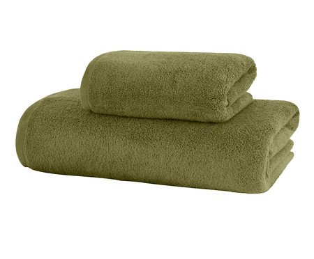 Jogo de Toalhas Colors Oliveira - 2 Pçs | Westwing