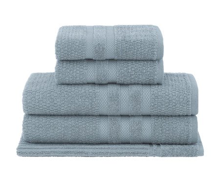 Jogo de Toalhas Vanilla Extra Soft Banho Azul | Westwing
