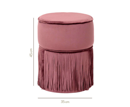 Puff em Veludo Comtois - Rosa Antique | Westwing