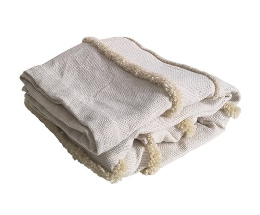 Manta Peseira Bordada Talisma Cru, beige | WestwingNow