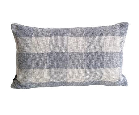 Capa de Almofada Baguete Chess Cinza | Westwing