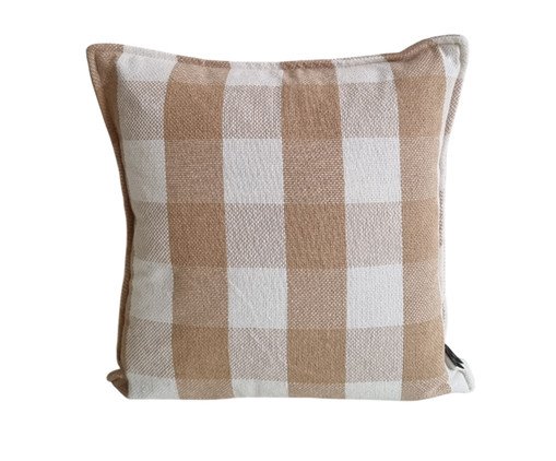 Capa de Almofada Chess Café Com Leite, beige | WestwingNow