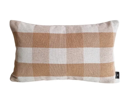 Capa de Almofada Baguete Chess Café Com Leite | Westwing