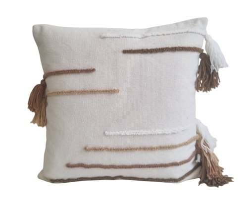 Capa de Almofada Bordada Alice Pingente Avelã, brown | WestwingNow