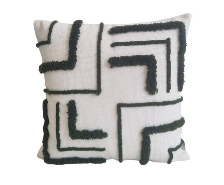 Capa de Almofada Bordada Mulan Musgo | Westwing