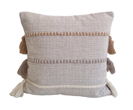 Capa de Almofada Lina Pingente Café Com Leite e Nude | Westwing