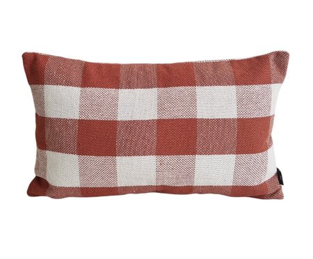 Capa de Almofada Baguete Chess Terra Cota | Westwing