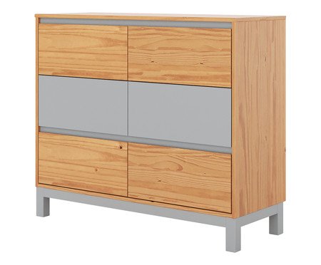 Cômoda Square Cinza - 6 Gavetas | Westwing