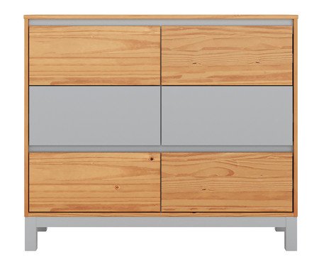 Cômoda Square Cinza - 6 Gavetas | Westwing