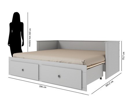 Cama Palino Cinza | Westwing
